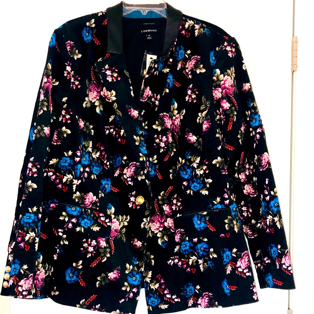 Velvet Floral Blazer